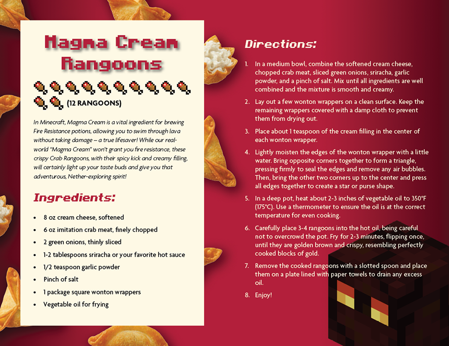 Minecraft Cookbook (cont.)
Adobe InDesign
11 x 8.5 IN
2025