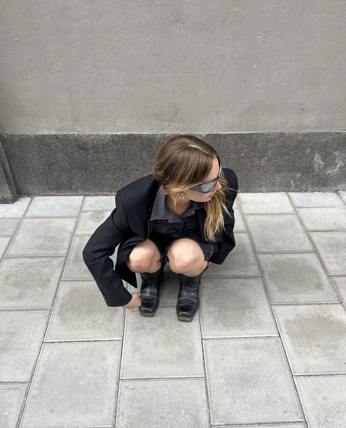 Thea, styled in pre-loved Balenciaga, Hope and Filippa K