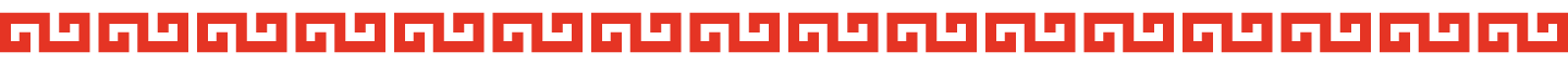 Red border design resembling a Chinese plate pattern.