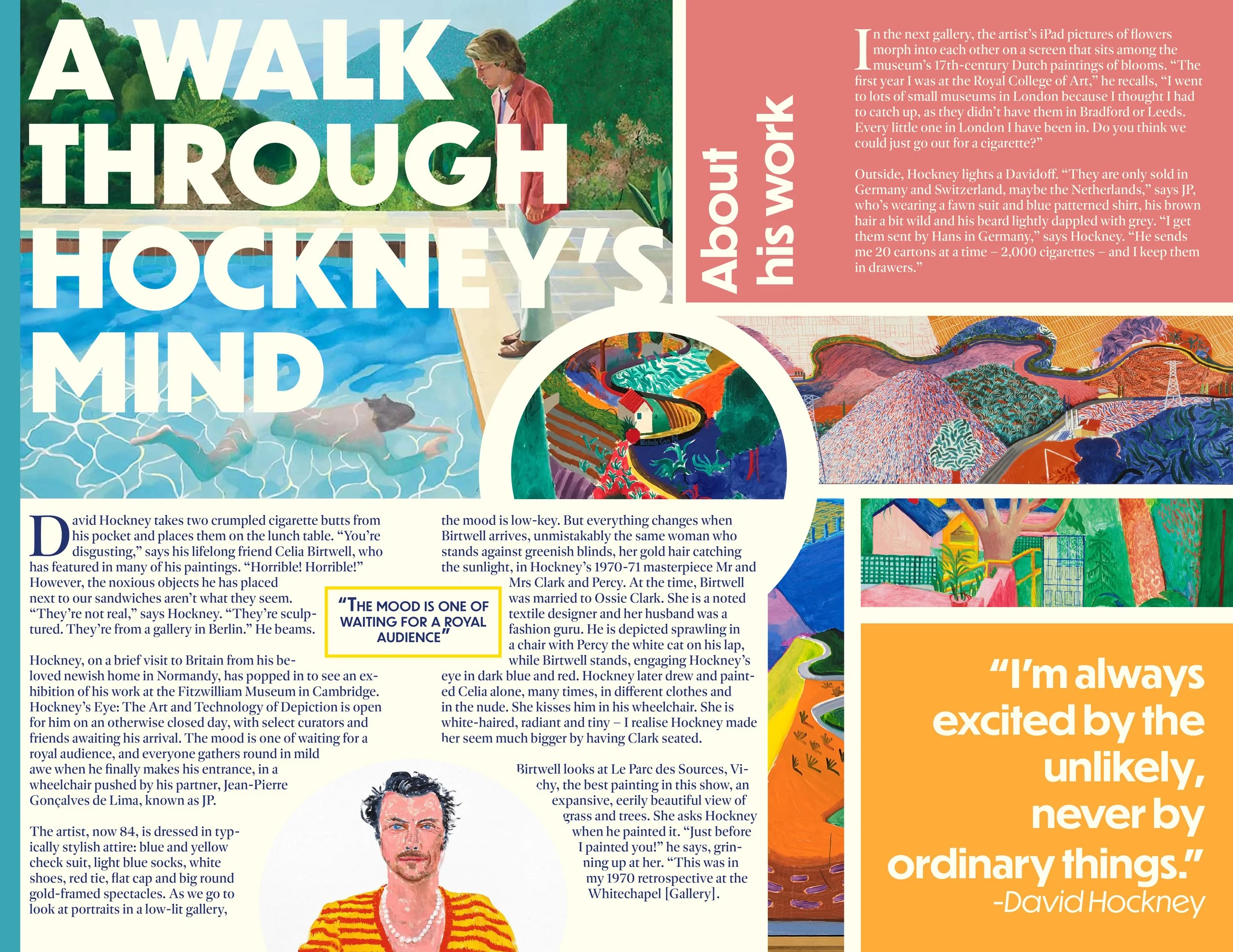 David Hockney - Informational Brochure for Museum Exhibition