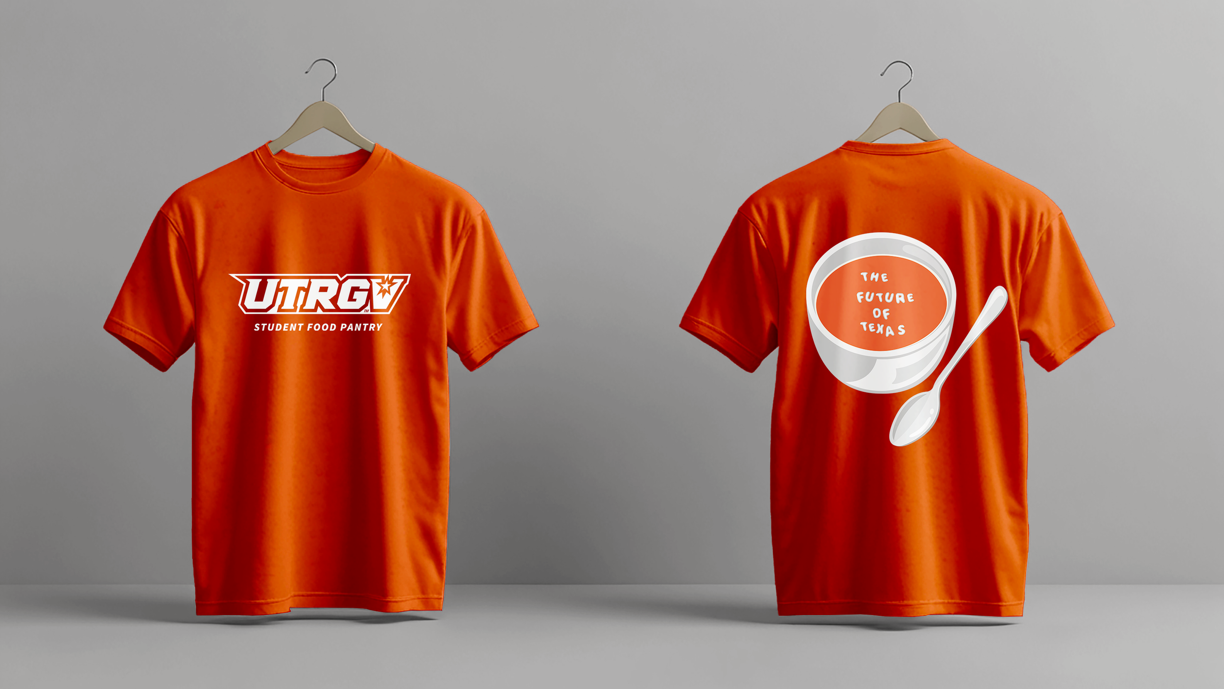 UTRGV Marketing & Communications - Food Pantry T-Shirt

The Student Food Pantry T-Shirt project focused on creating merchandise that students would genuinely want to wear while promoting awareness of the campus
food pantry. The design balances the cl
