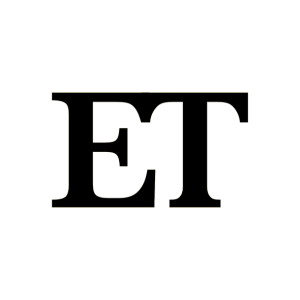 Close-up of the letter "E" in black with gold accents.