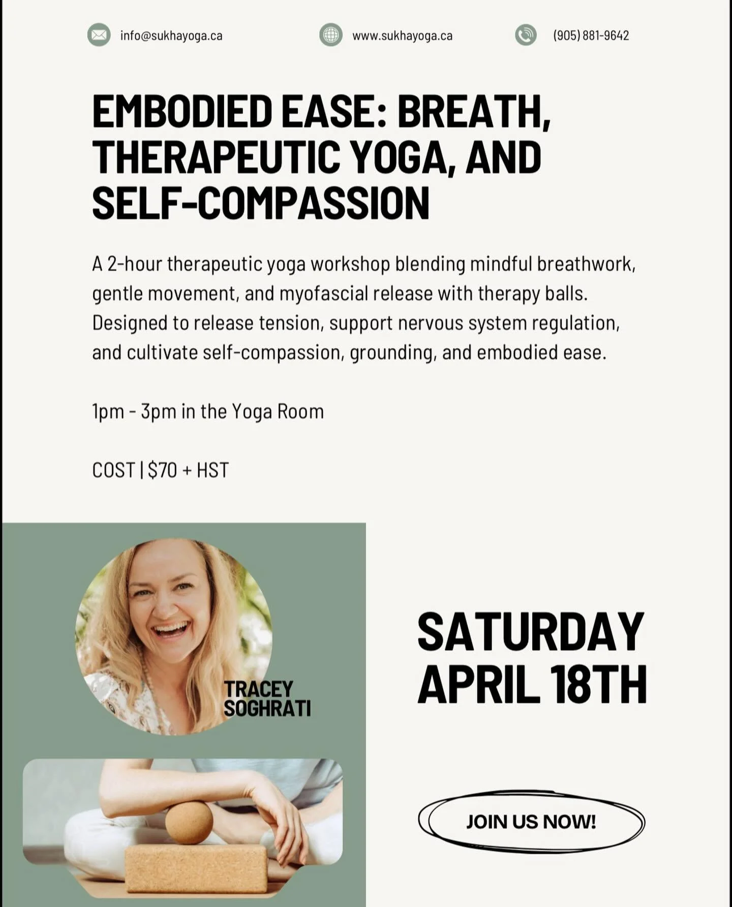 Join me on Saturday April 18th, in-person, for a deeply nourishing class celebrating our relationships to ourselves and others through the lens of compassion and nervous system regulation. Come with friends and partners to deepen your bond, and exper