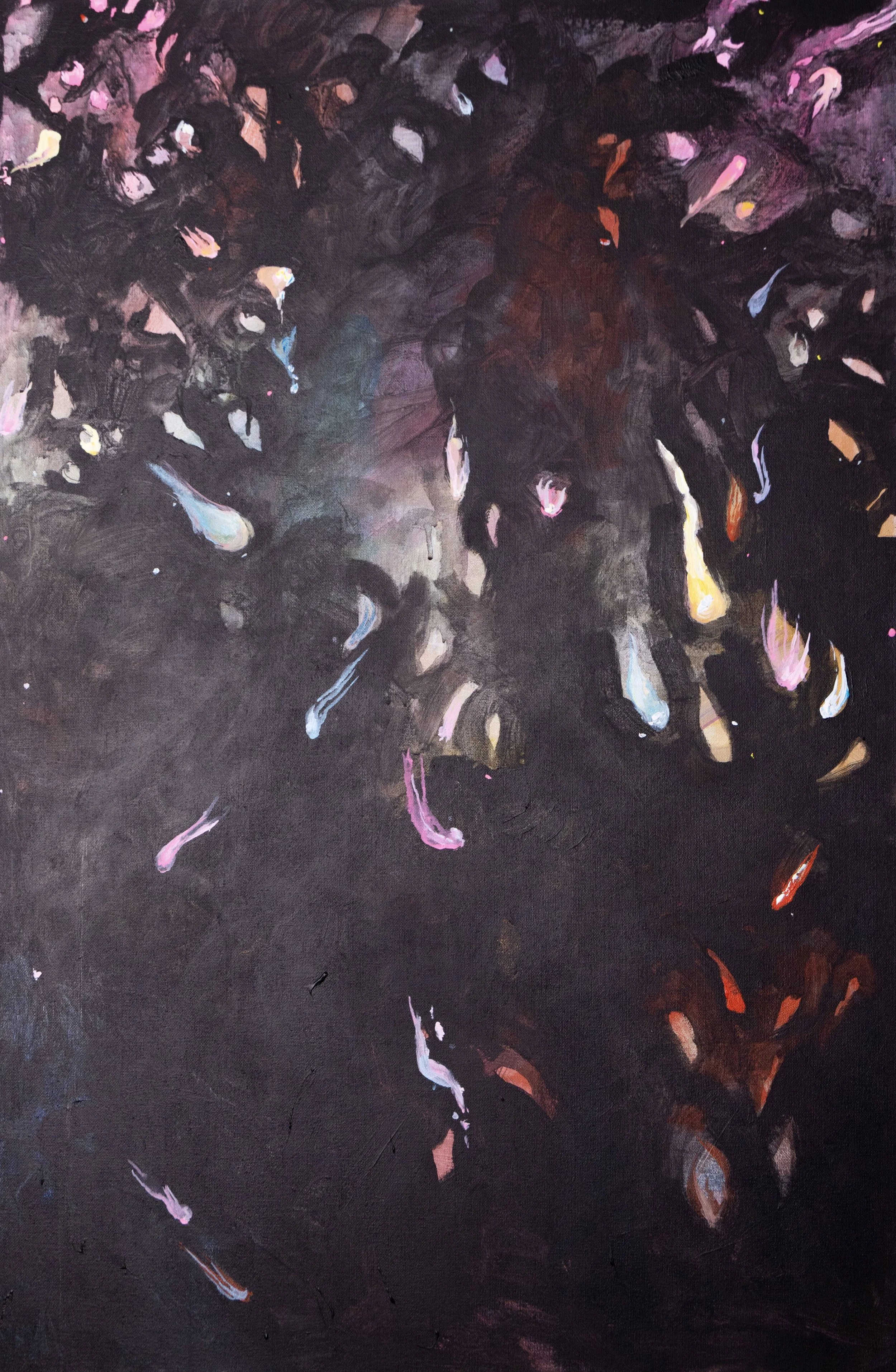Falling Stars, 
24x36 in., 
Acrylic on Canvas
2026
Available