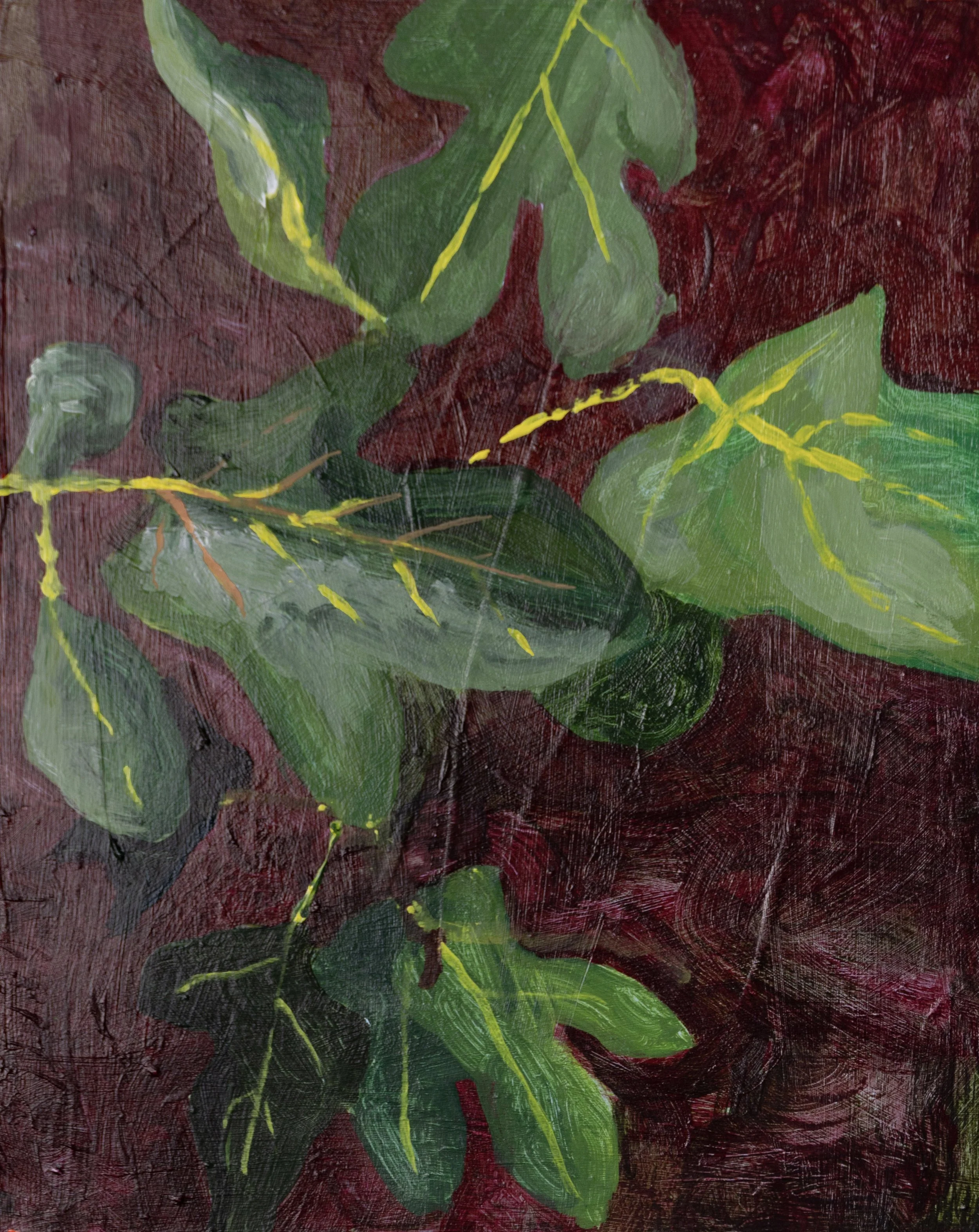 Fig Tree, 
8x10 in.,
Acrylic on Panel,
2026,
Available