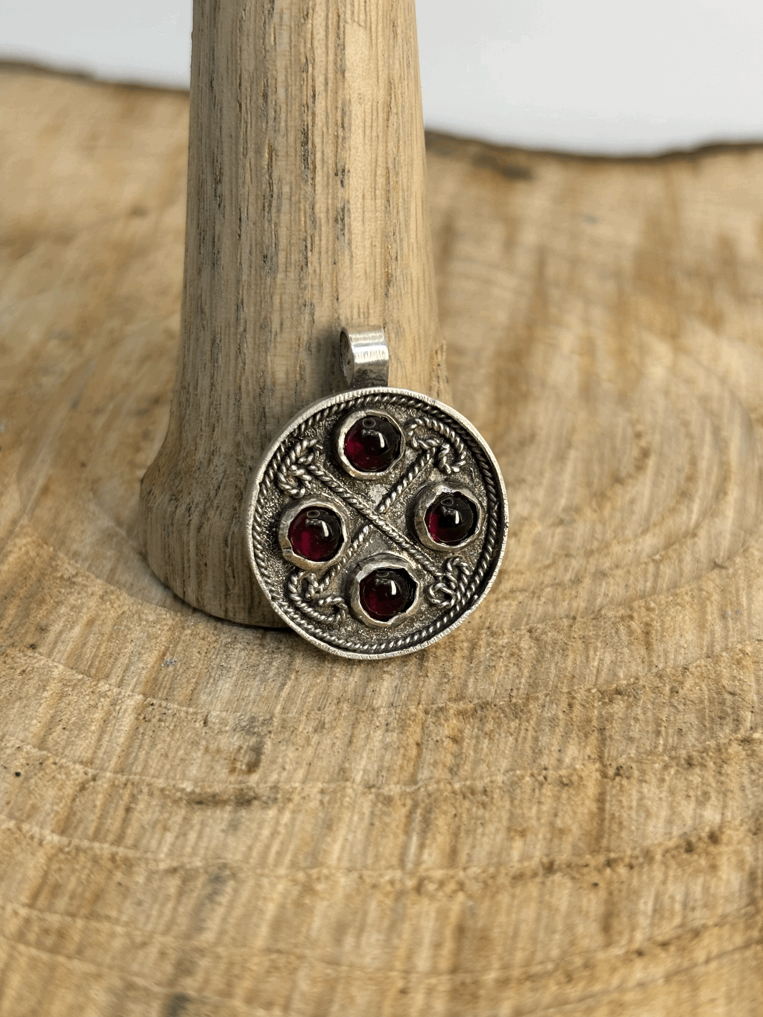 Anglo Saxon Garnet and Filigree Pendant