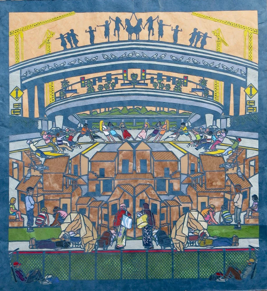 California Dreaming, 2017, Paper, 31” x 29”