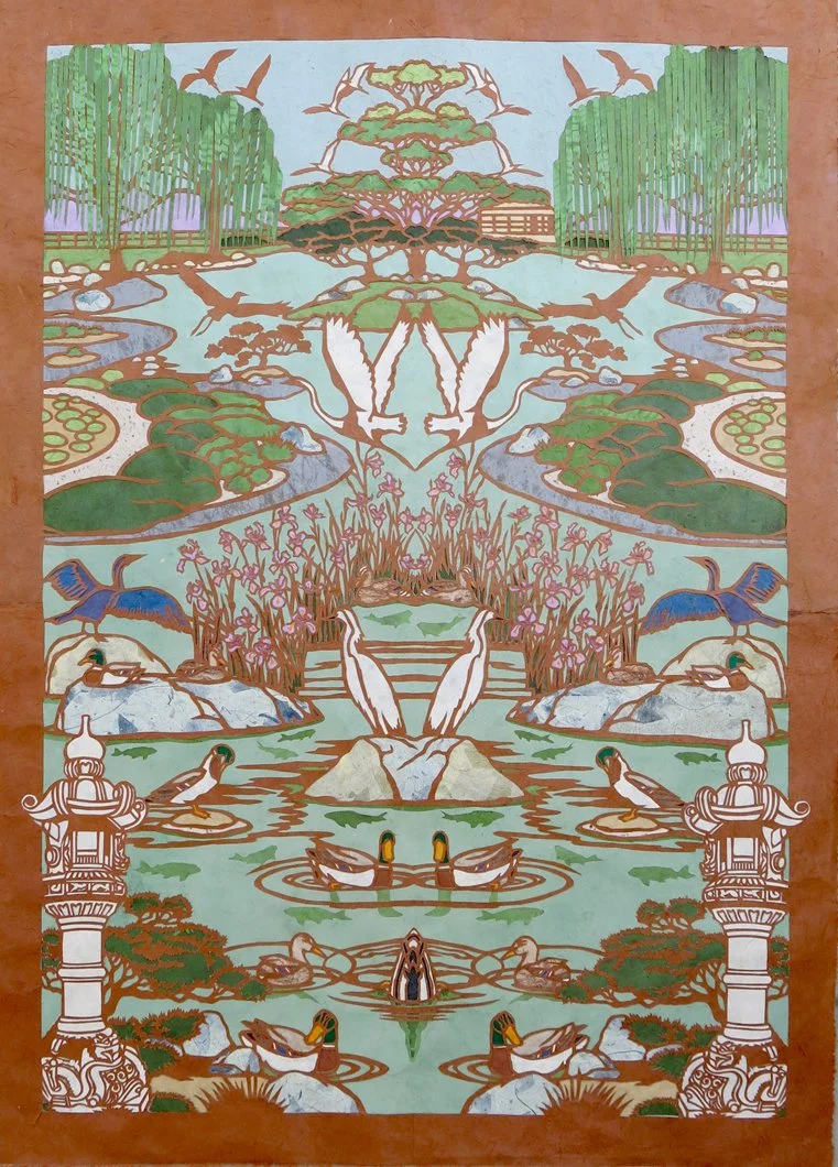SuihoEn Sepulveda Basin, 2019, Paper, 36” x 26”