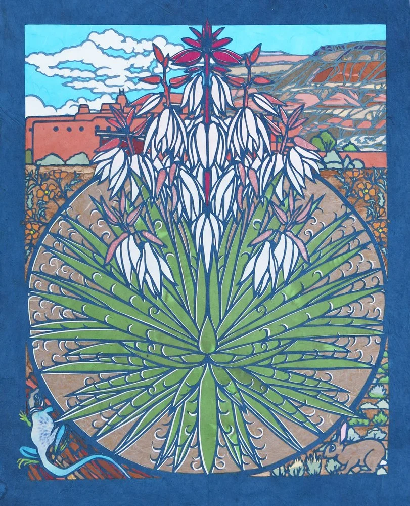 Yucca Bloom, 2019, Paper, 22” x 18”