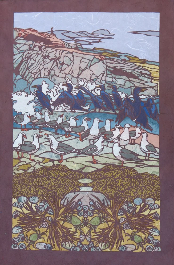 Wild Shore, 2024, Paper, 28” x 18”