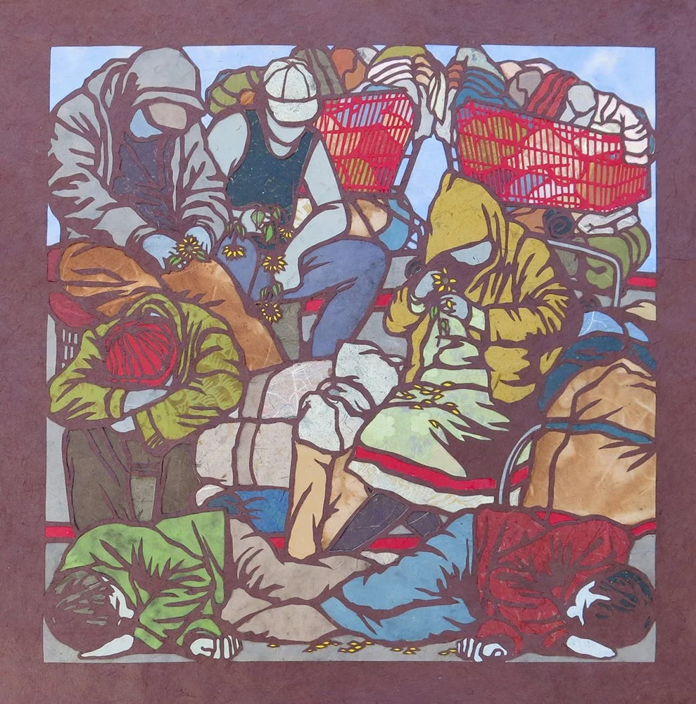 Home, 2017, Paper, 18” x 18”