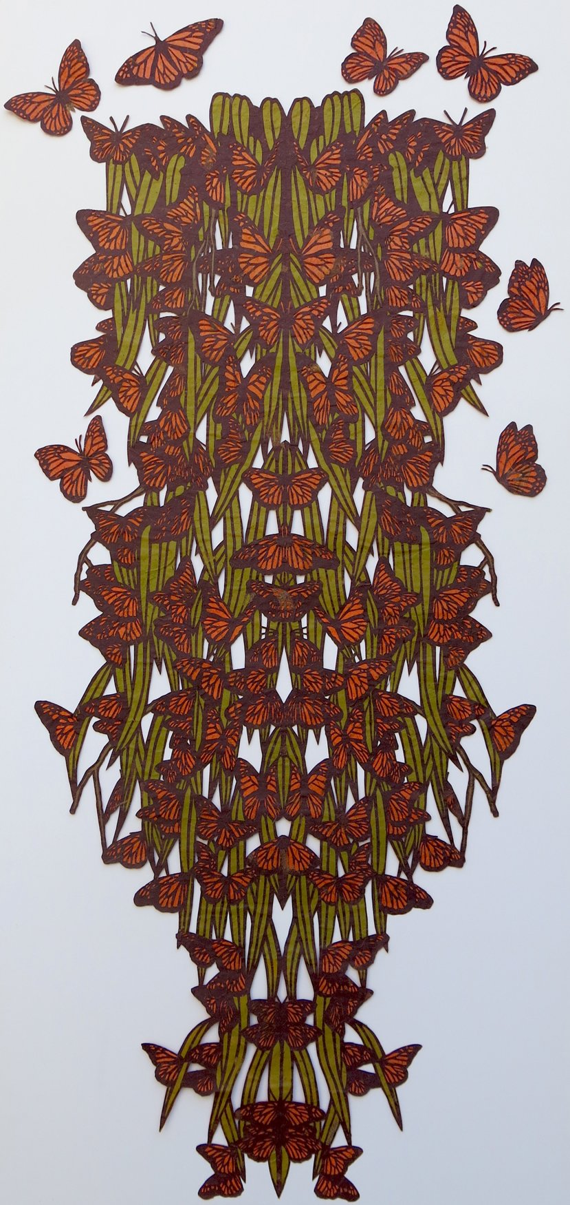 Monarchs, 2015, Paper, 47” x 20”