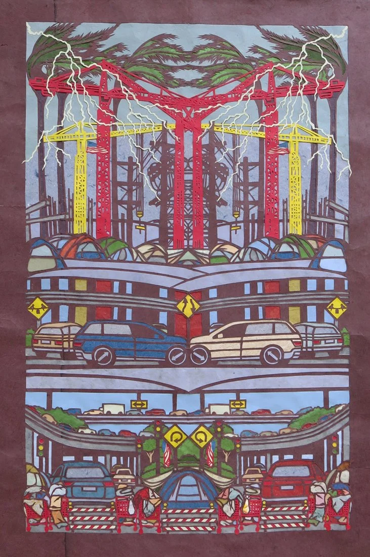 Storm is Coming, 2018, Paper, 37” x 25”