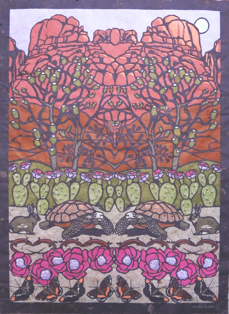 Desert Dawn, 2022, Paper, 34” x 24”