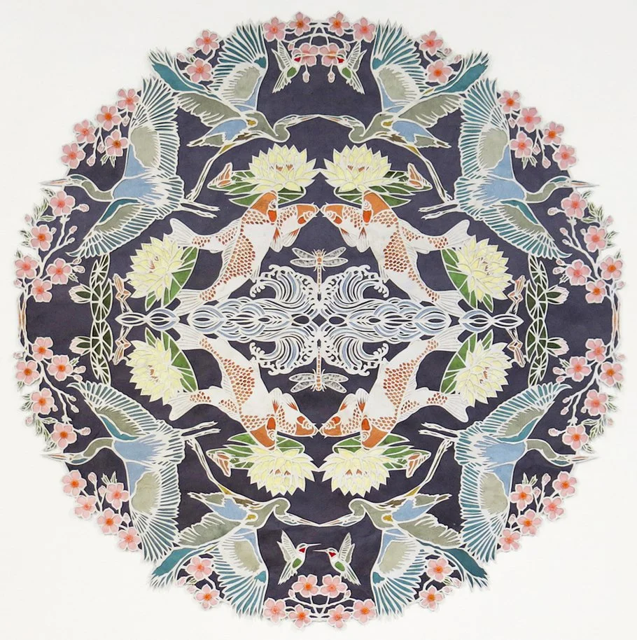 Heron Heaven, 2016, Paper, 34” x 32”