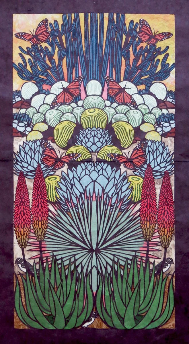 Huntington Desert, 2022, Paper, 34” x 18”