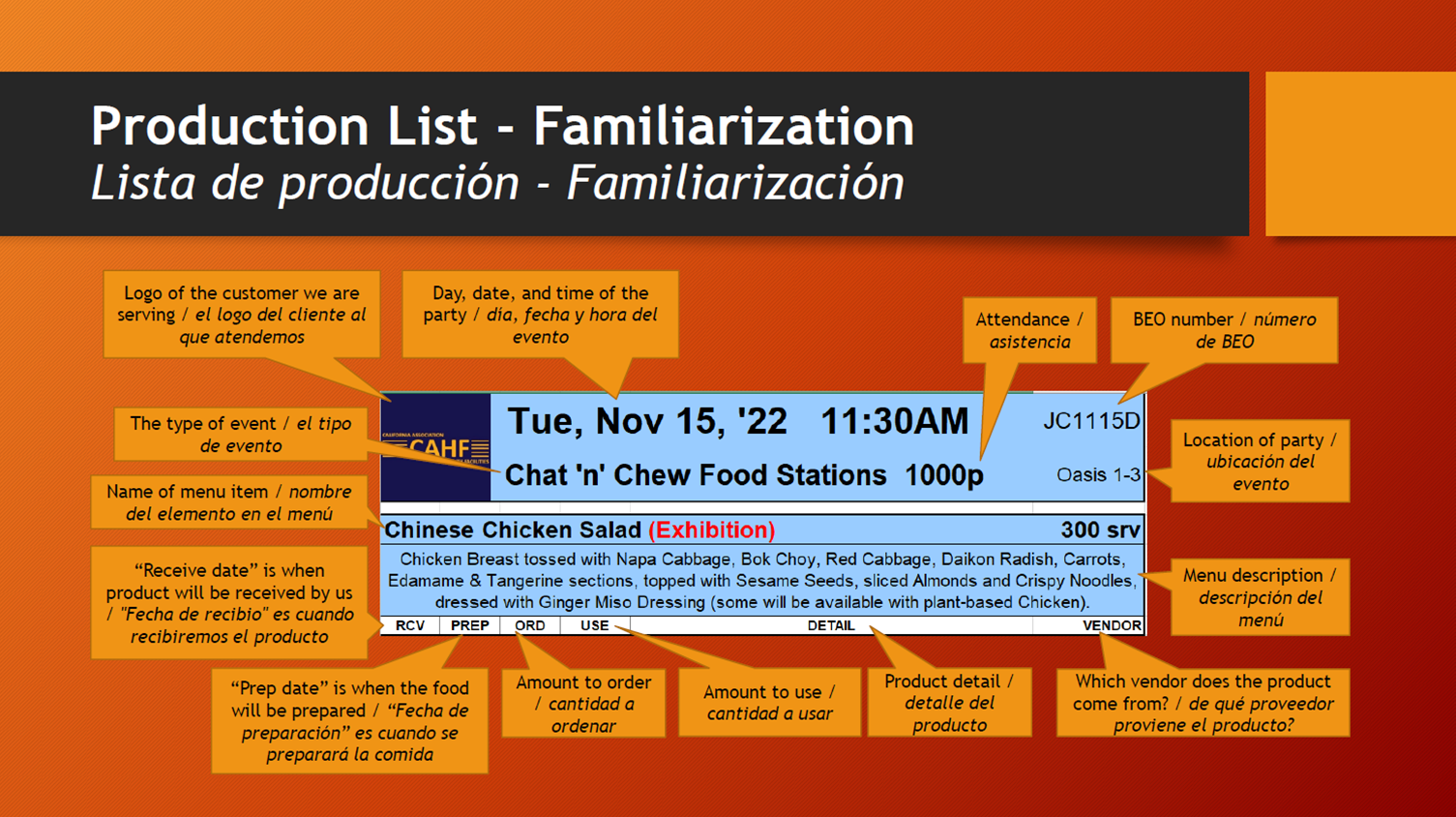 Bilingual handout, example 2