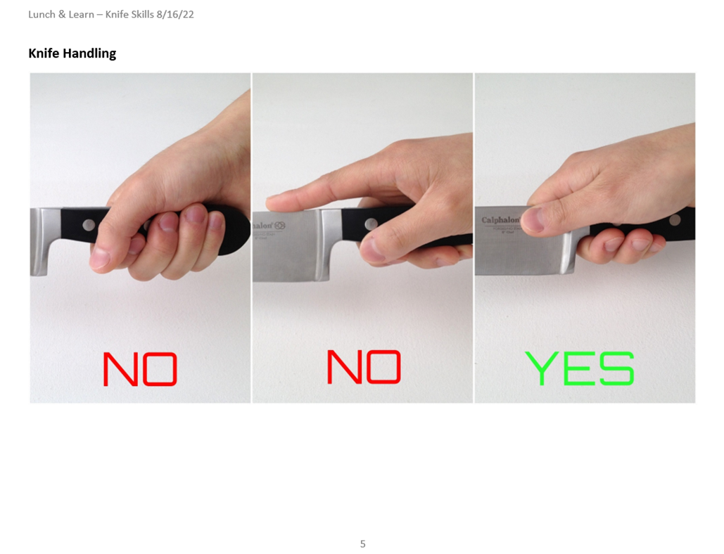 Sample page from handout