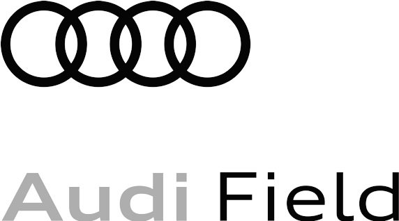 The Audi logo with four interlinked rings and the words "Audi Field" underneath.