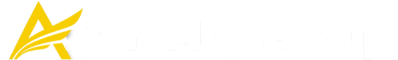 Logo of Agent Ally Group with a stylized yellow A and the company name in bold white text on a black background.