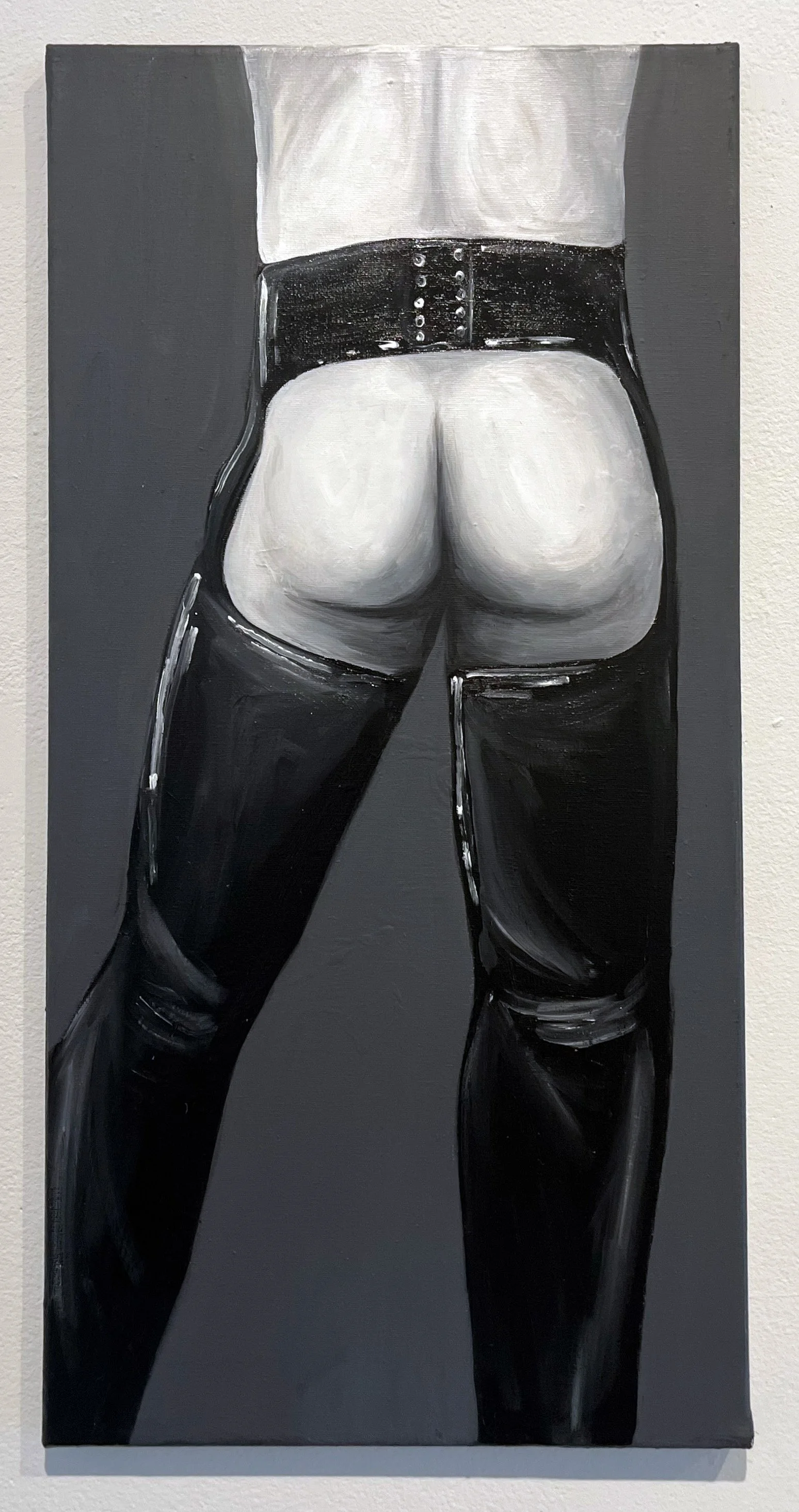 Chaps, oil on canvas, 24in x 12in, 2025