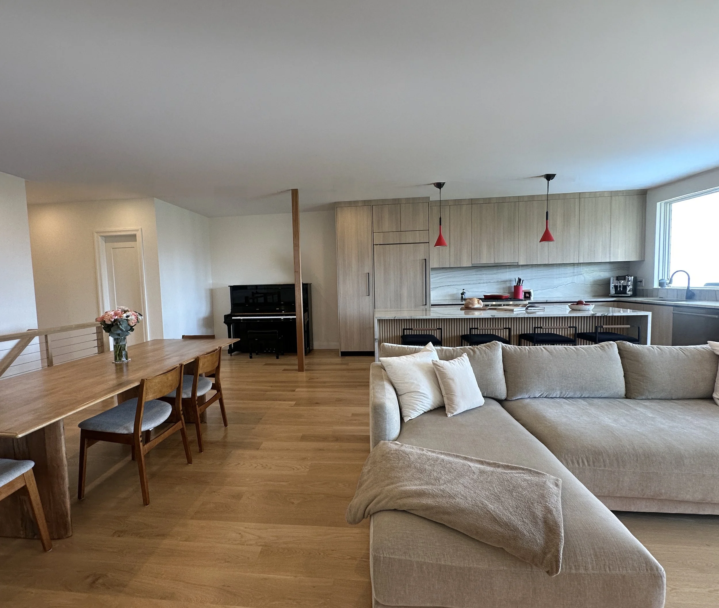 After — Living Room + Kitchen