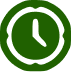 Green clock icon