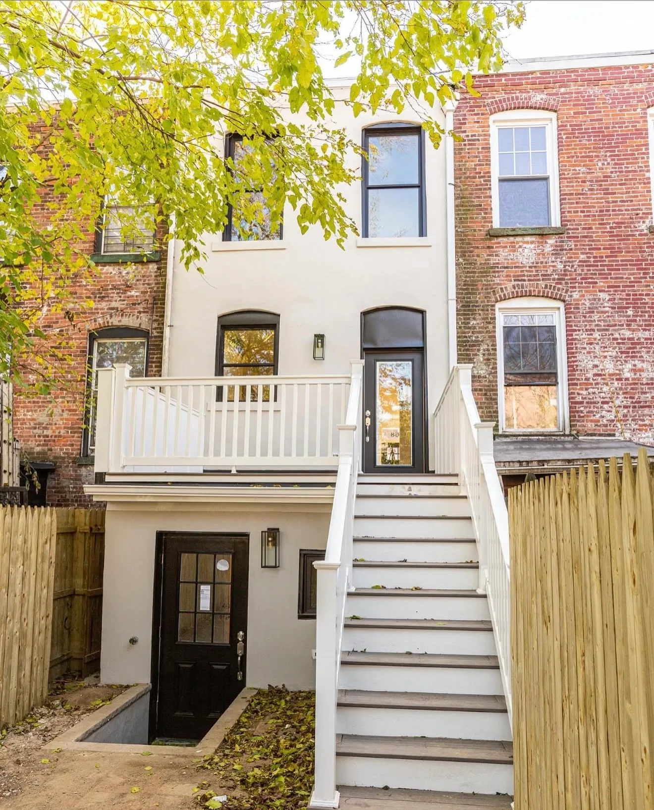 Jersey City row house before and after full gut renovation by Emory Street Construction