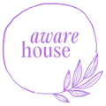 Purple logo with the words 'Advance House' and a leaf design.