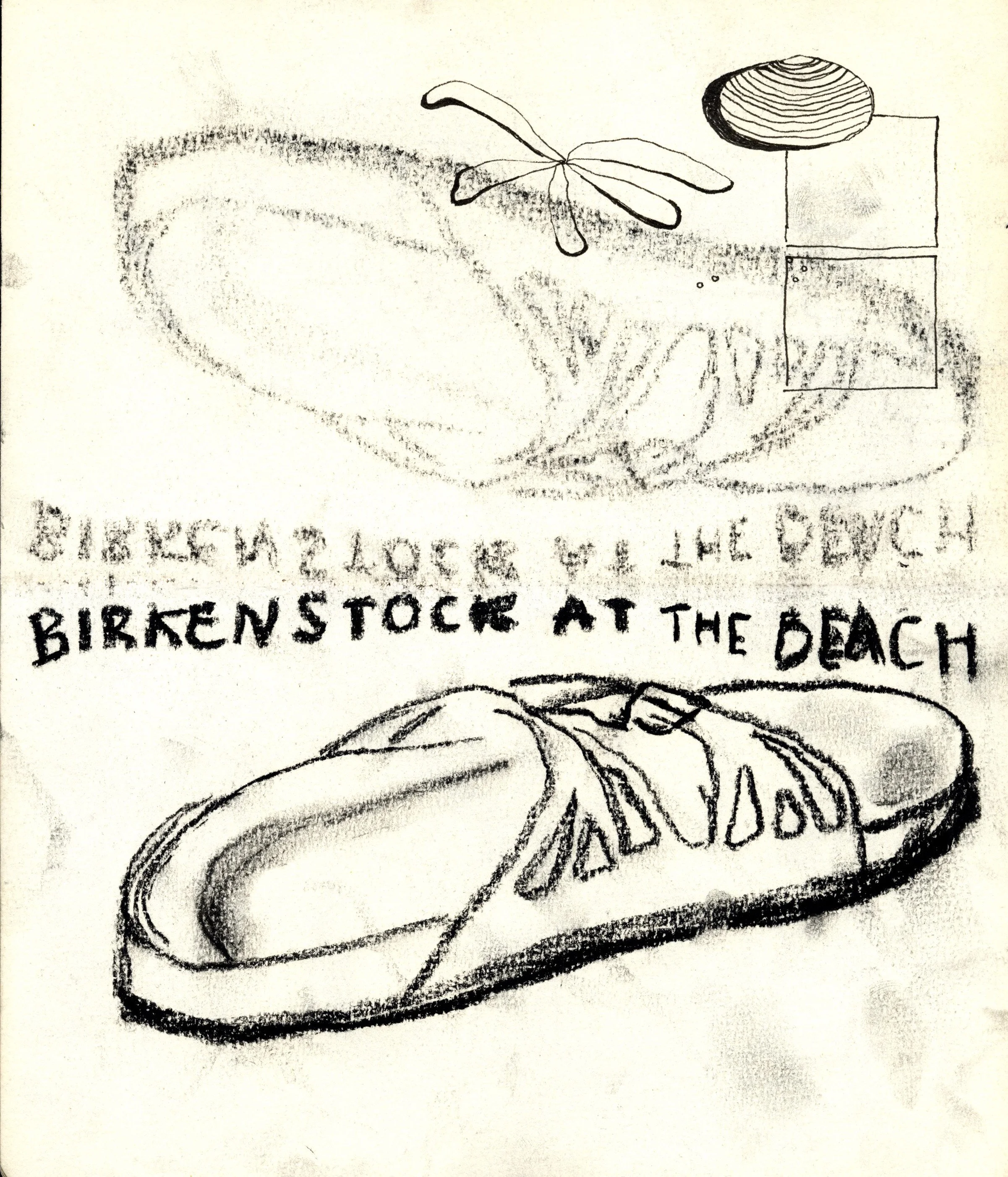 “Berkenstock”; Pen on Paper, Size, 2025