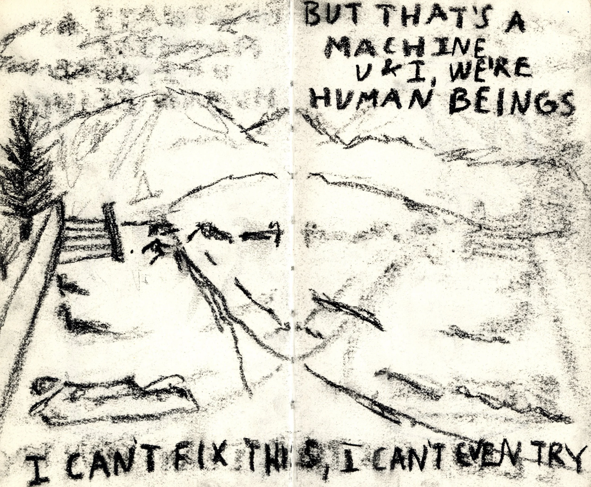 “Radium”; Pen on Paper, Size, 2025