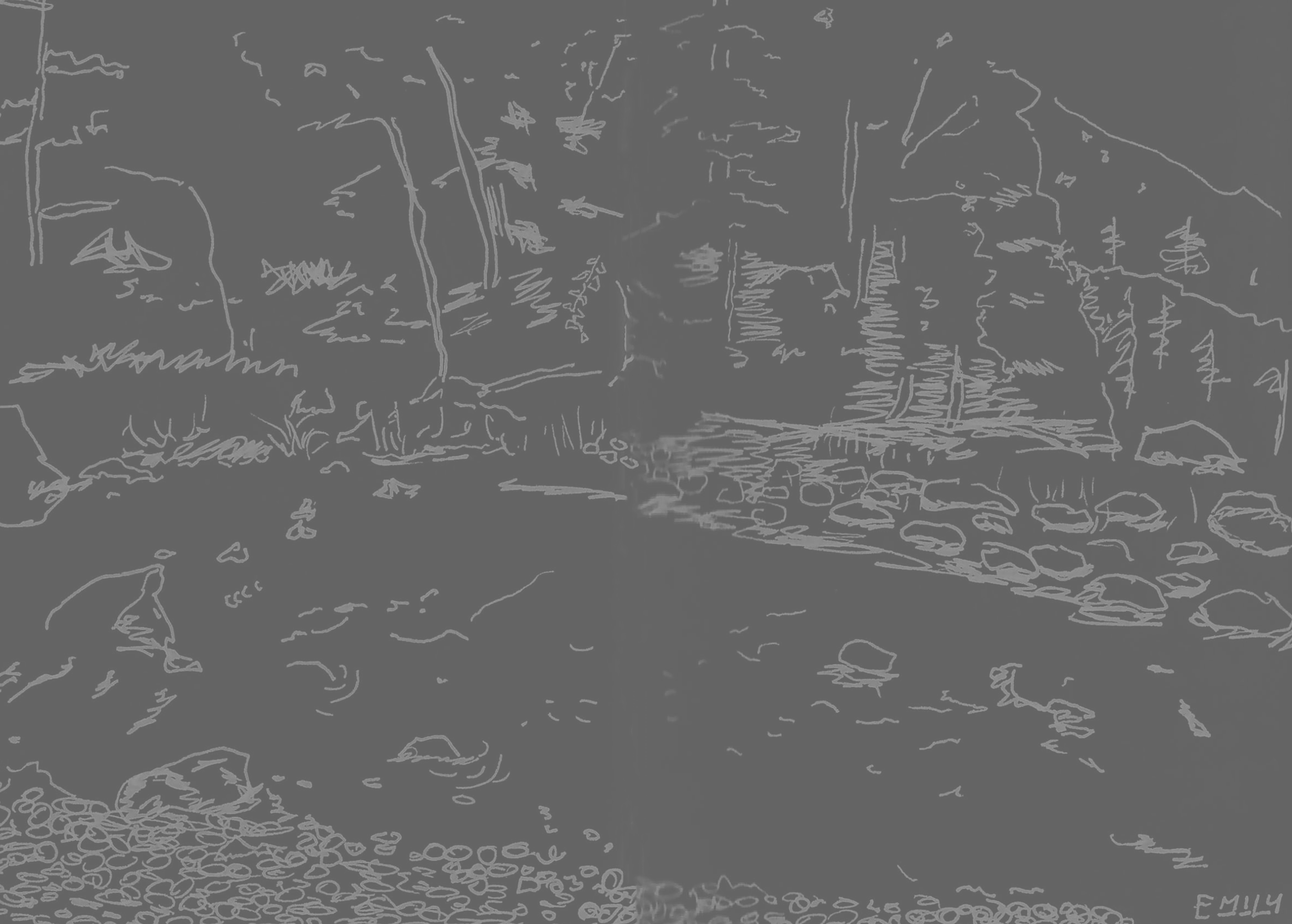 "River" ; Pen on paper, Summer 2026