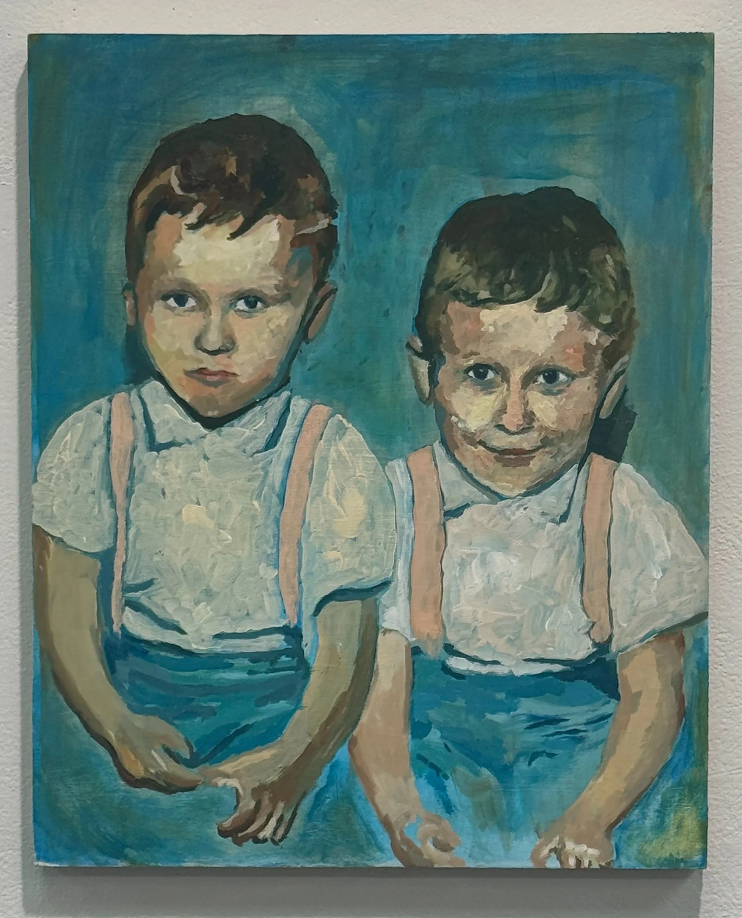 “Mark and Chris”; Oil on Panel, Size, 2024