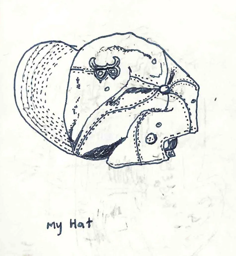 "Sun Bleached" ;Pen on paper, Summer 2026