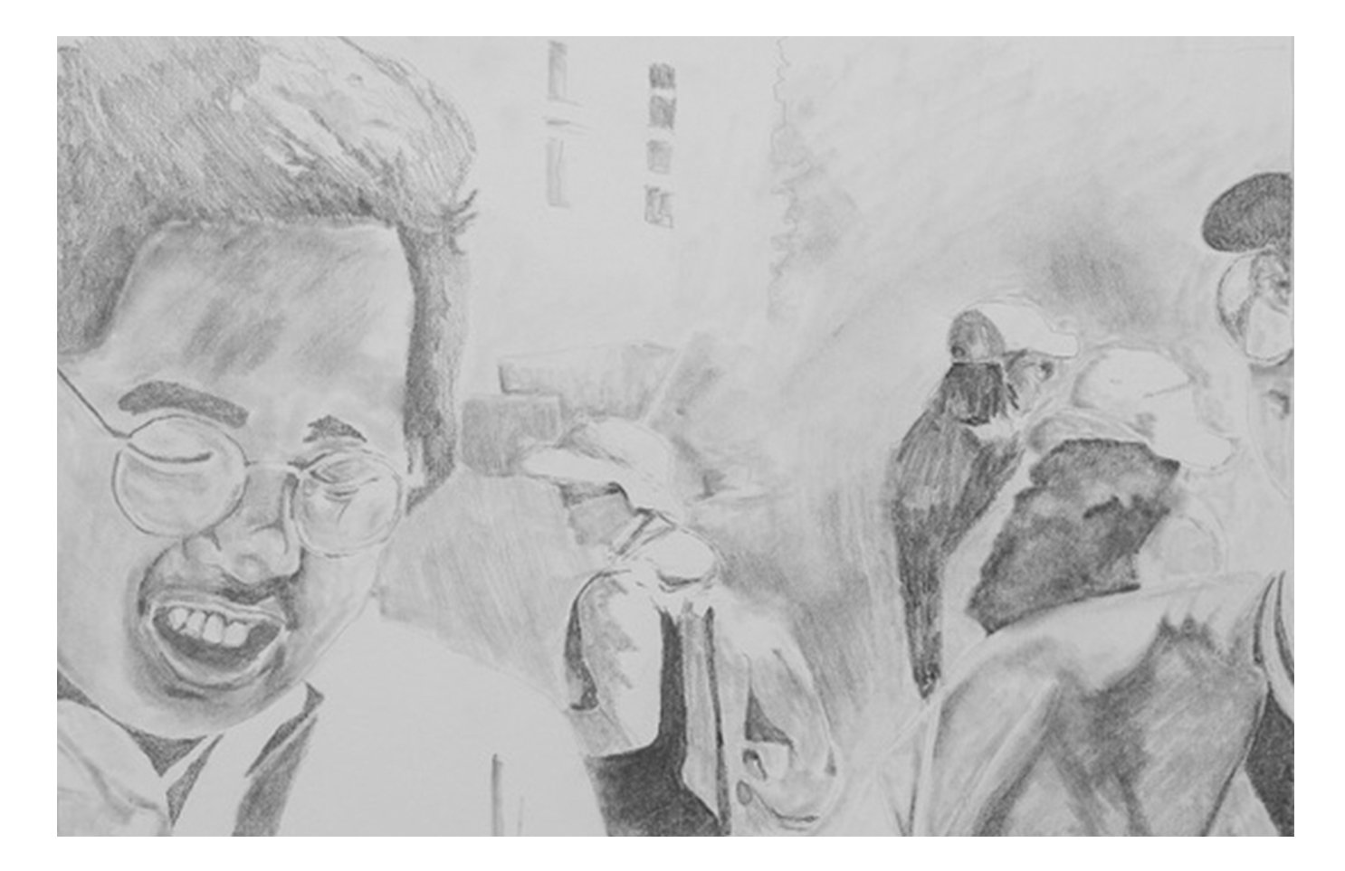 . "Cuba Man”; Graphite on Recycled Paper, 22x14, 2025