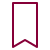 Pink bookmark icon on a plain background.