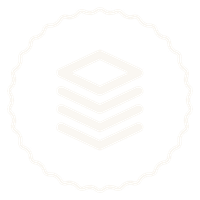 White stacked layers icon on a black circular badge representing hands-on experience across 5 plus MarTech platforms at Amatista Toro Solutions.