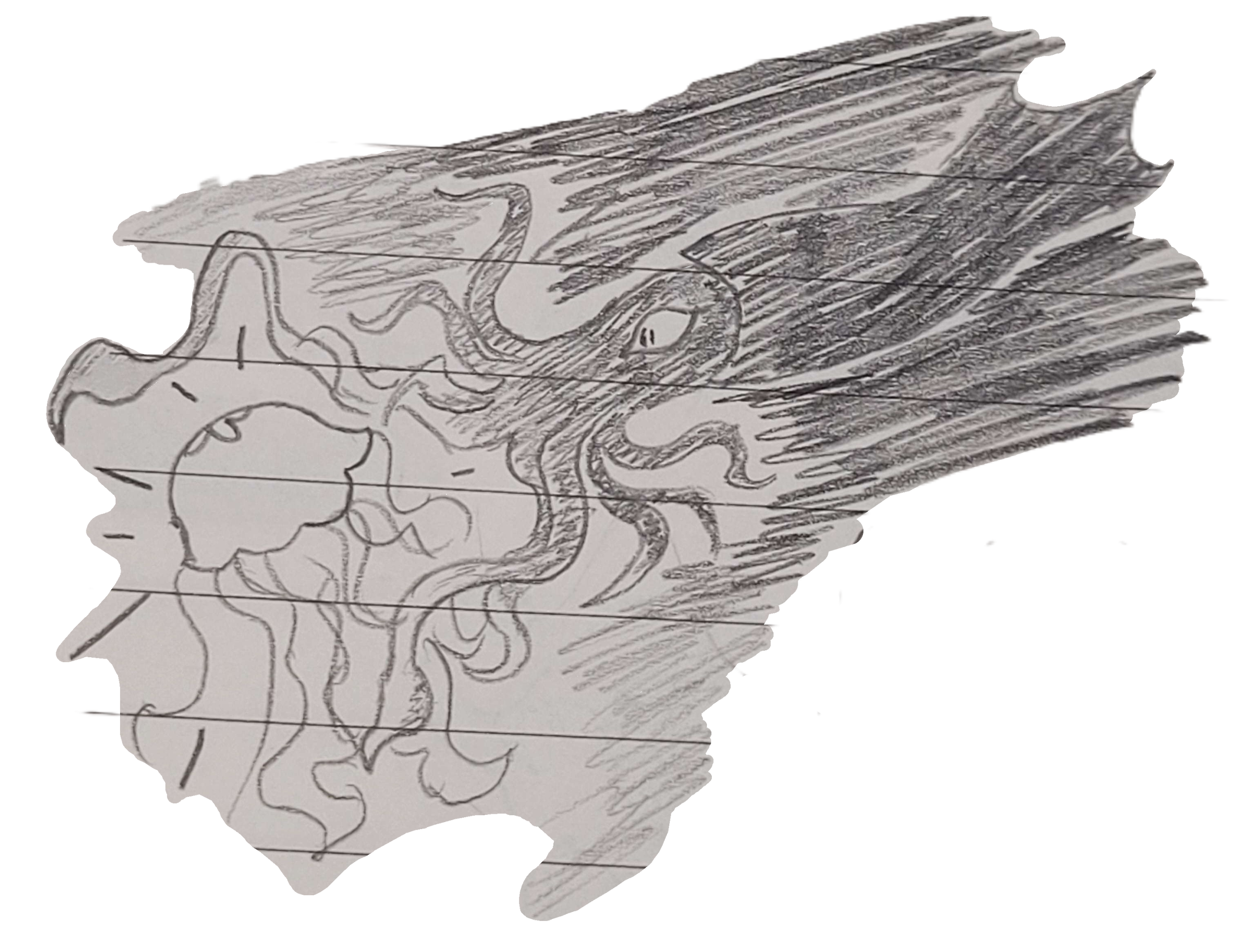 "Abyss and Light" - A metaphorical illustration of a squid symbolizing darkness approaching a jellyfish of light.