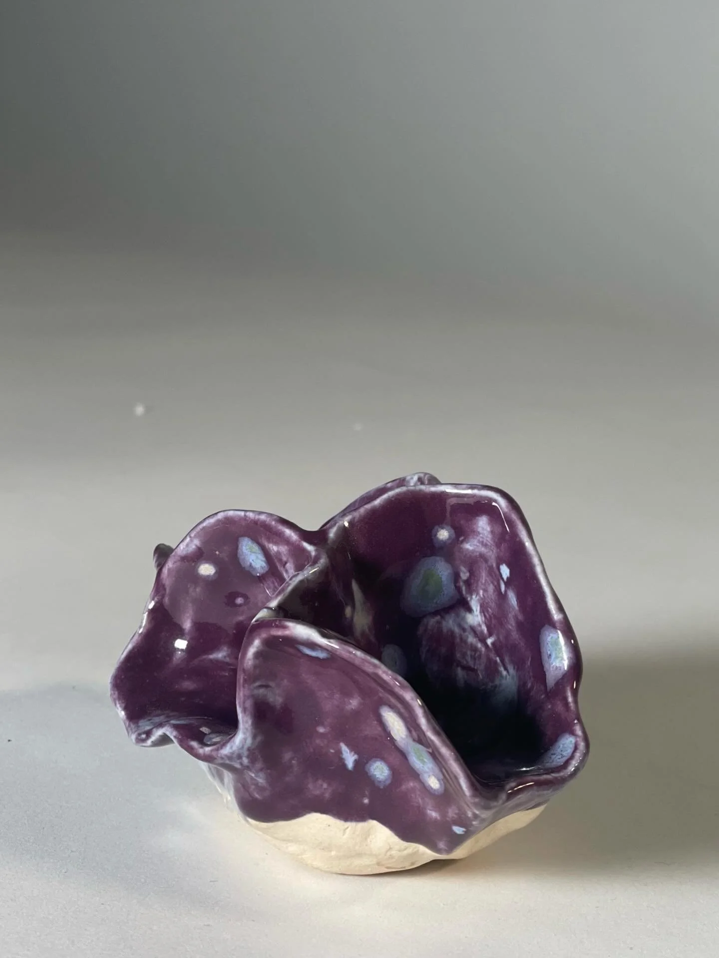 Lost in Bloom

Stoneware with Glaze
60mm (h) x 100mm (w) x 70mm (d)
2025

This vessel carries the myths of many seas. It is a tide-worn relic, marked by erosion yet beautified through its journey to bloom. The folds open like a creature surfacing, ot