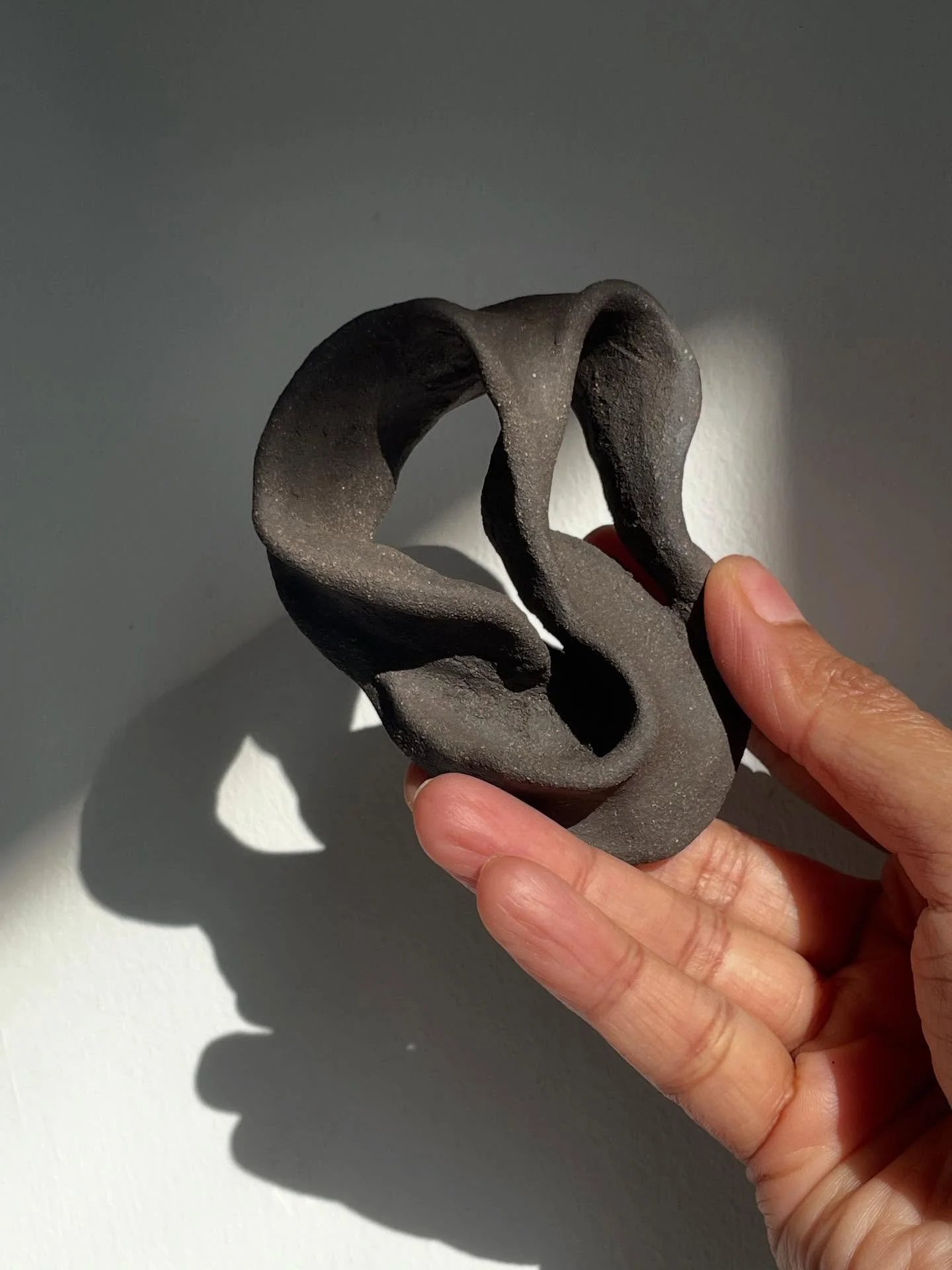 I still love making very small pieces. The simplicity of raw fired clay on an intricate form feels quietly powerful. Something in the hand is recalling something from the heart.

#sculpture #rawclay #ceramics #blackclay #ceramicart