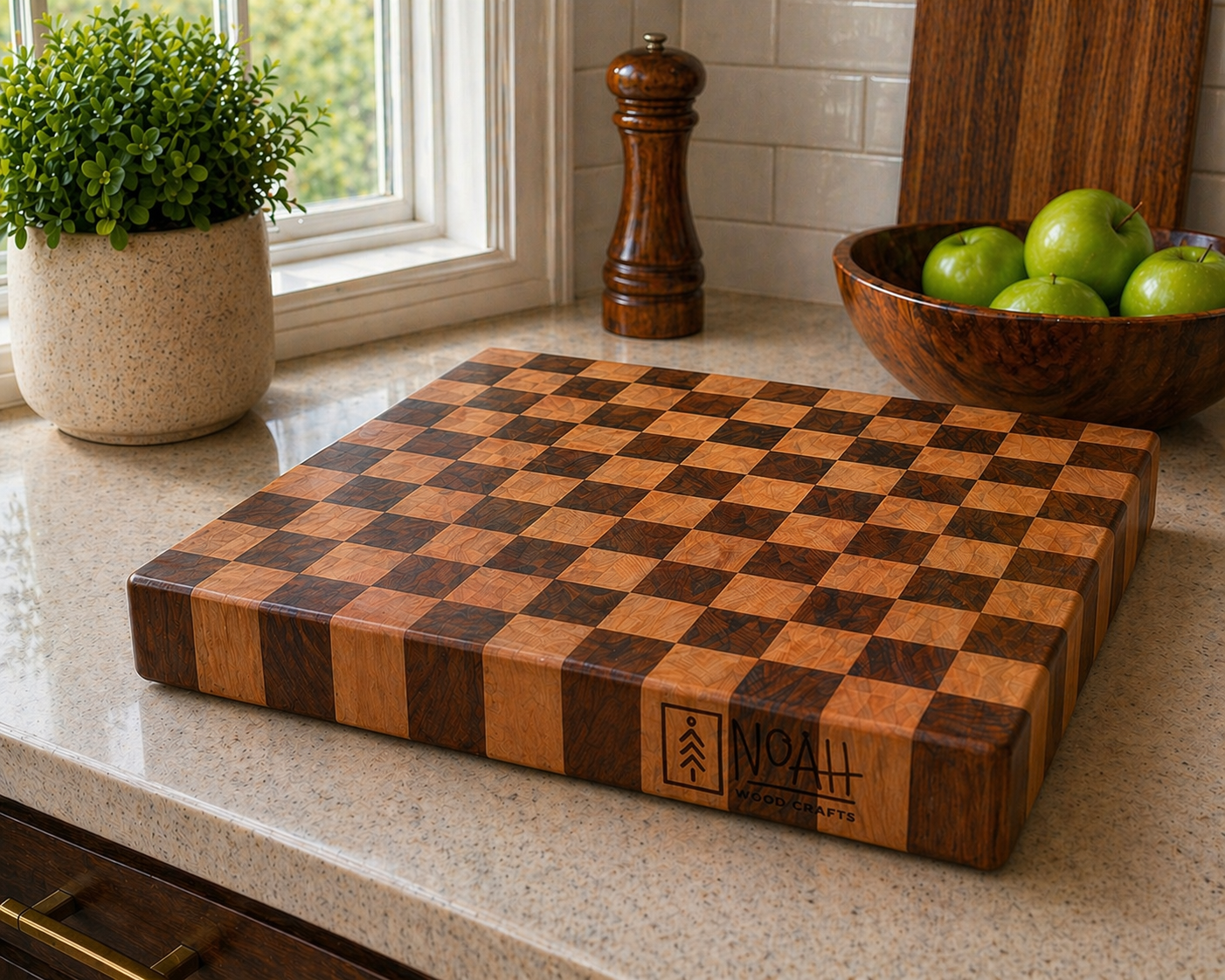 Checker Cutting Board (Medium End Grain)