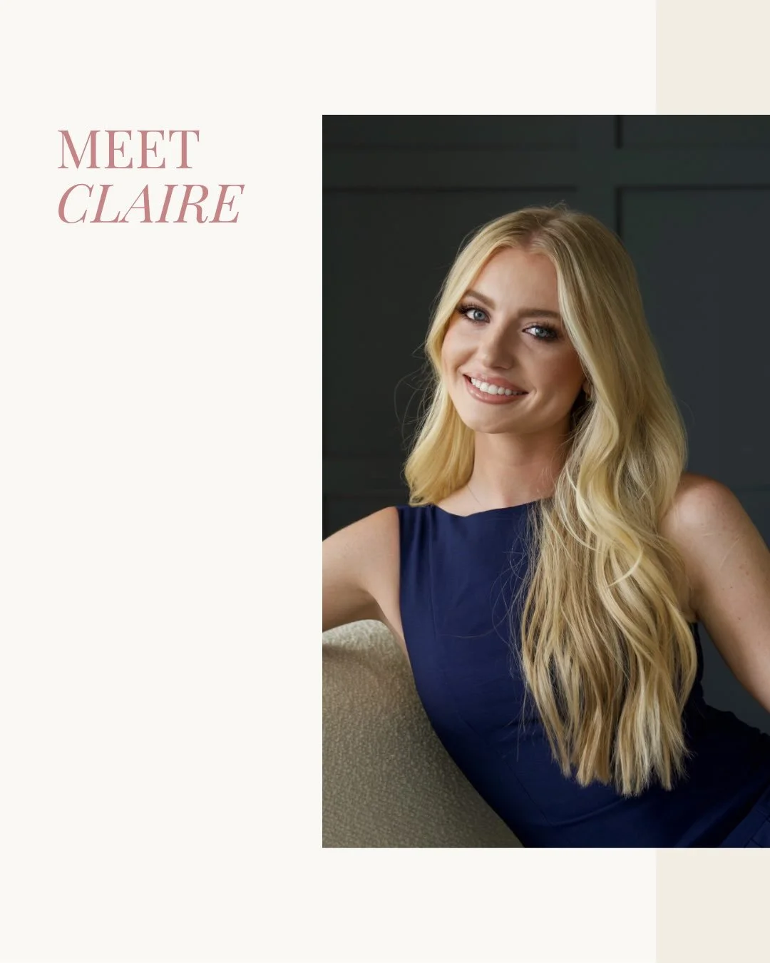 Meet Claire! Our clients know her as the brains behind our most creative touch points and branding. 

From event planning, event coordination, vendor support, design, client experiences, and strategic farming campaigns-Claire has the special touch th