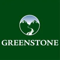Greenstone logo featuring mountains and a river in a circle with the word GREENSTONE beneath