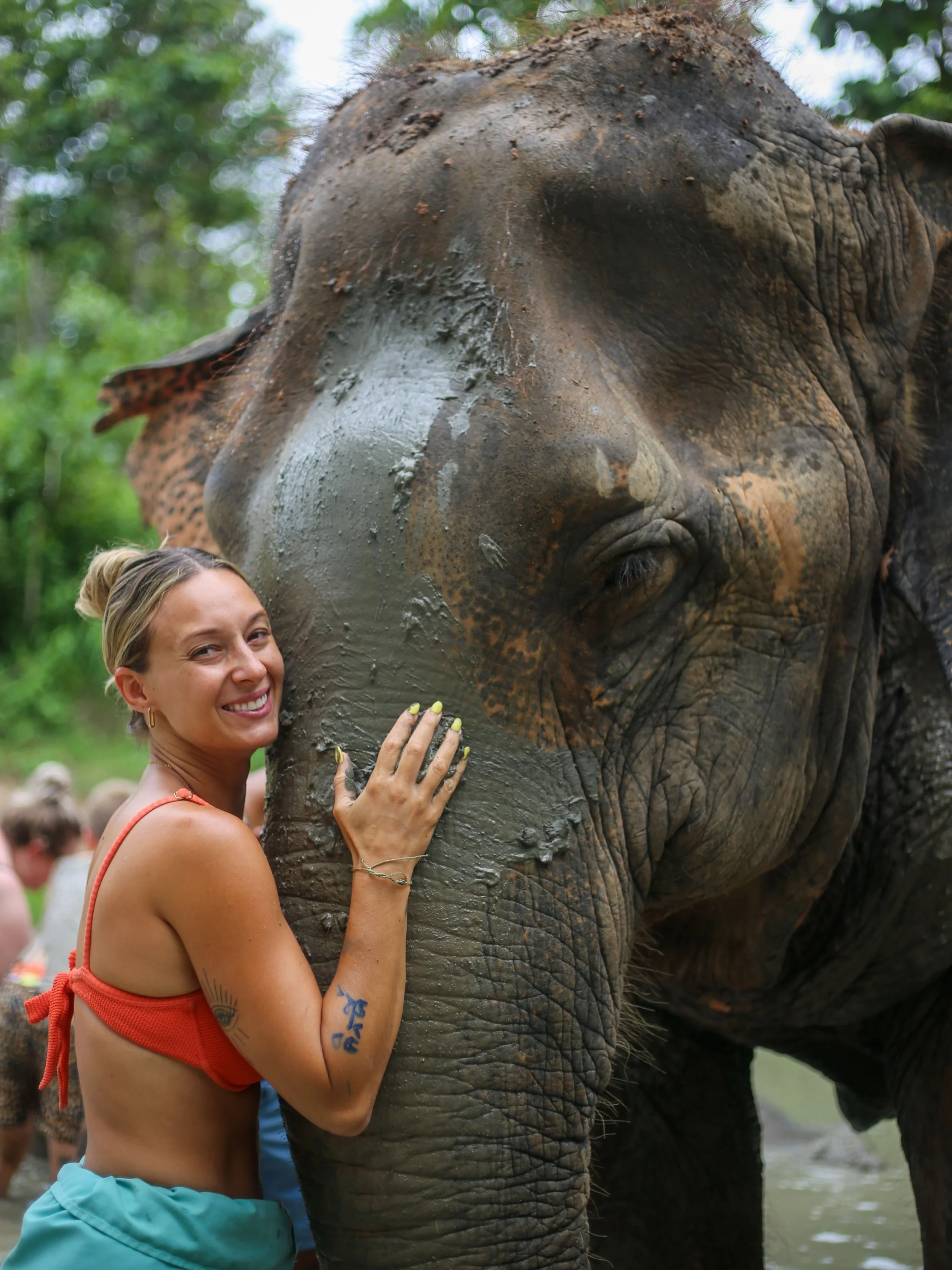 Obviously, I couldn&rsquo;t stop smiling. 🤍🐘🪷

Today was a magical day spent with these gentle giants, each one rescued from situations where they were mistreated by humans and now able to live a life surrounded by love and care.

Their peace is p