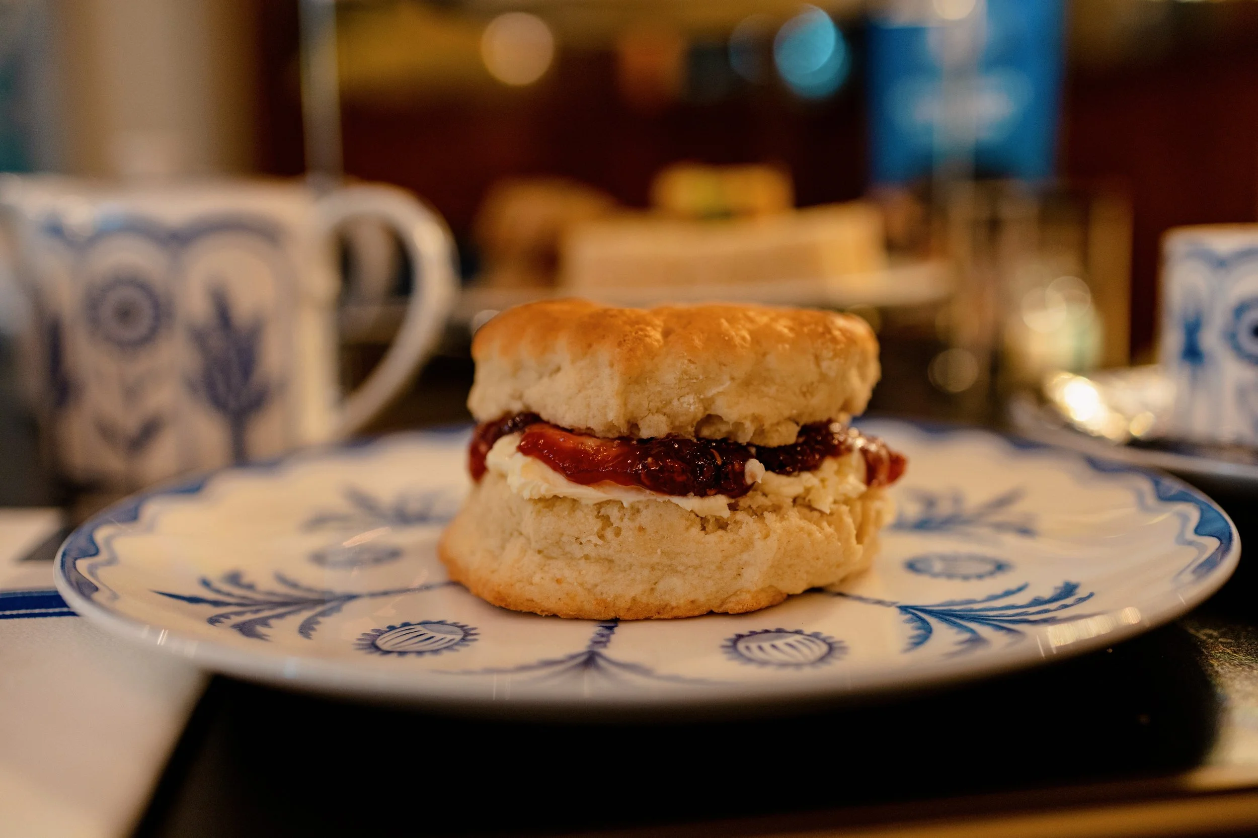 Scone, jam and clotted cream at Kensington Tea Room 