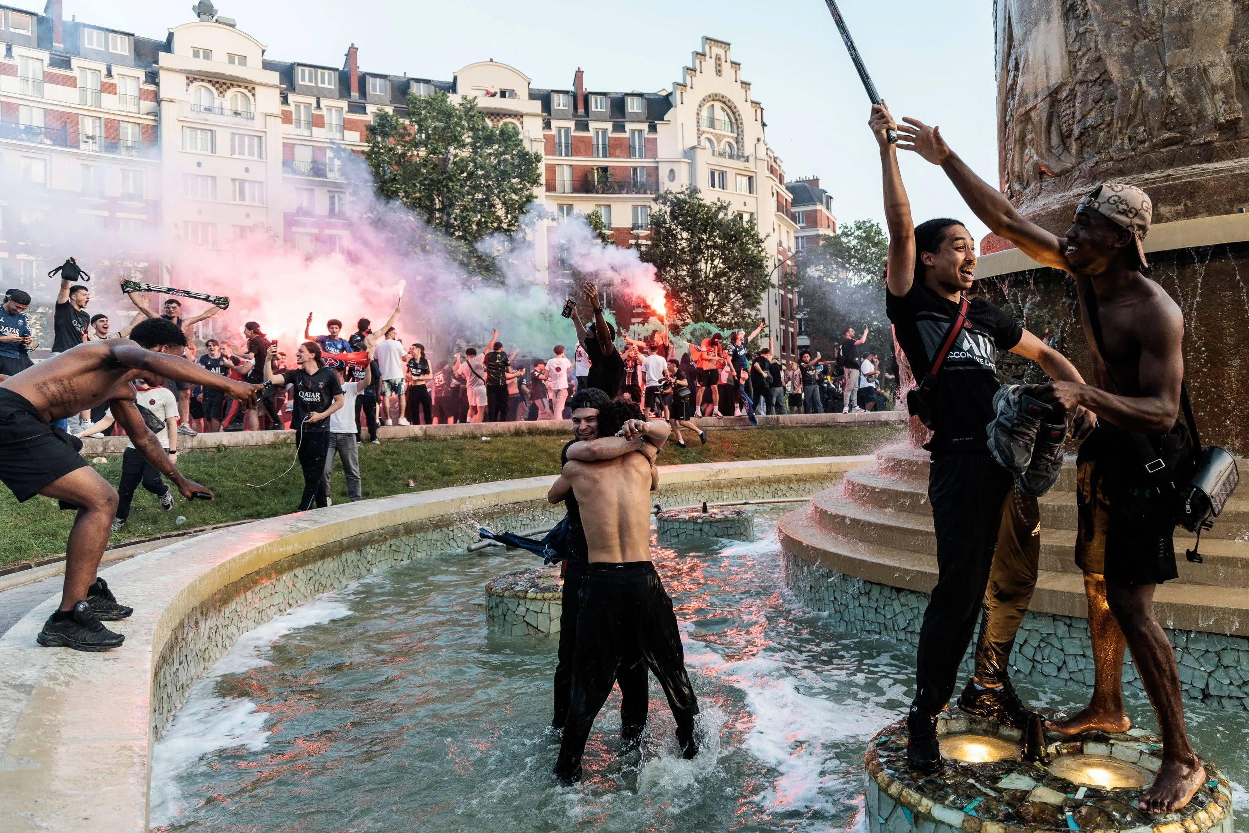 Paris apres la victoire du PSG