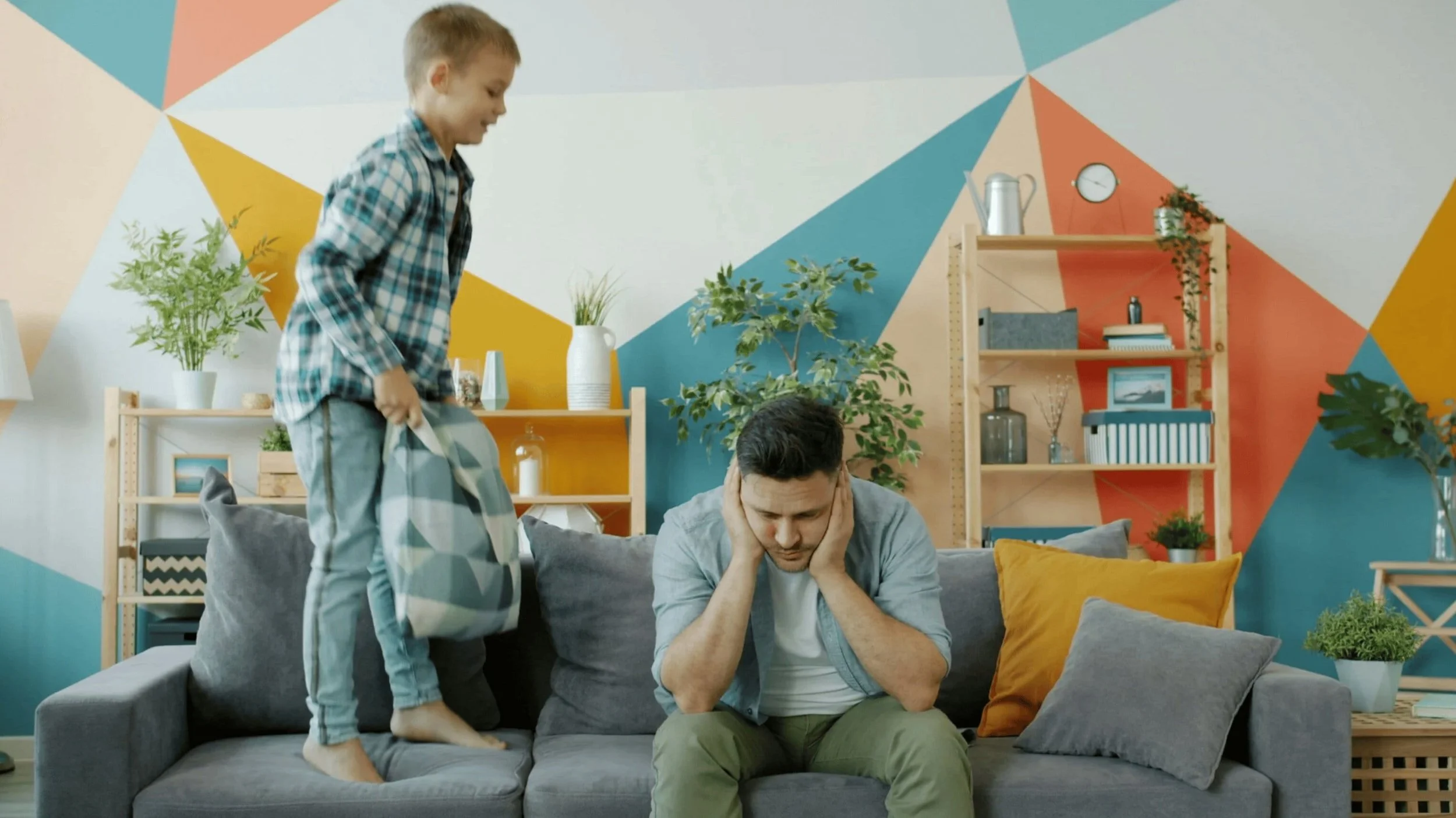 Parent struggling with child anxiety and emotional overwhelm at home