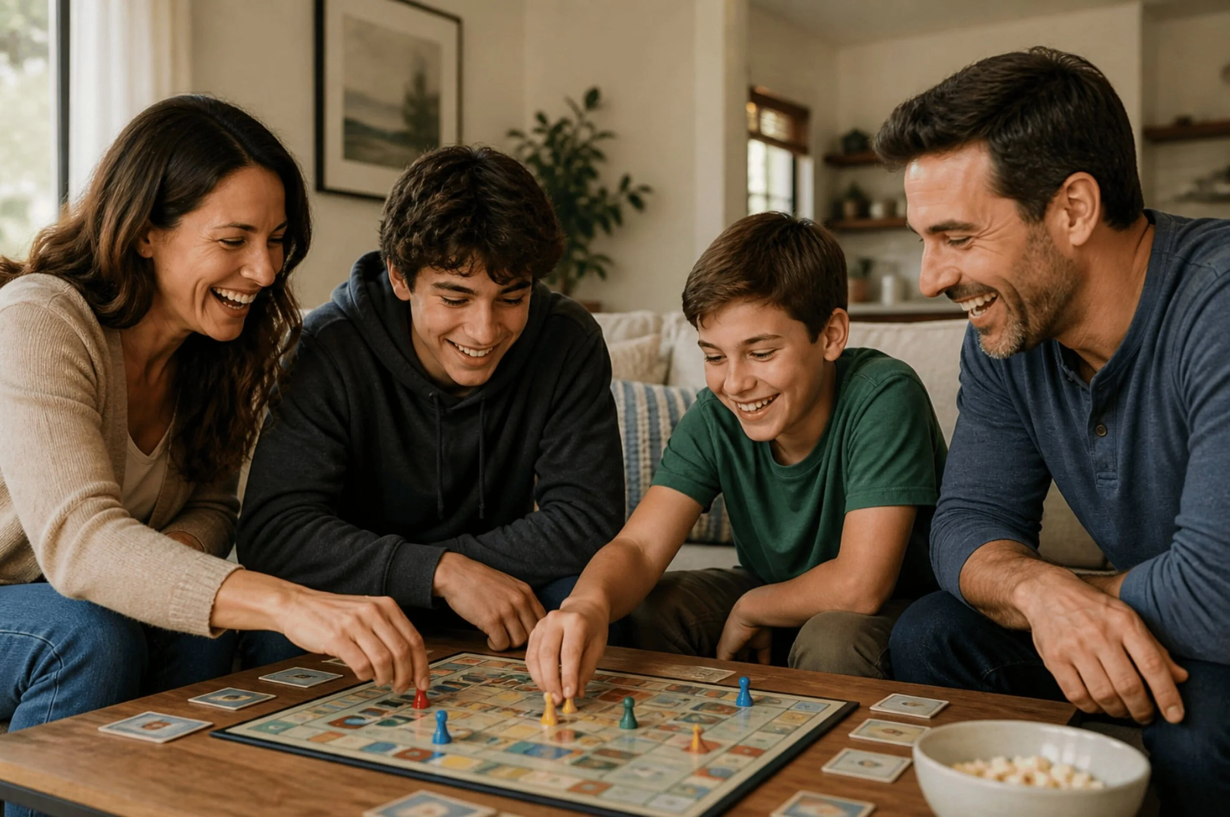 Happy family building stronger relationships through therapy and parent coaching