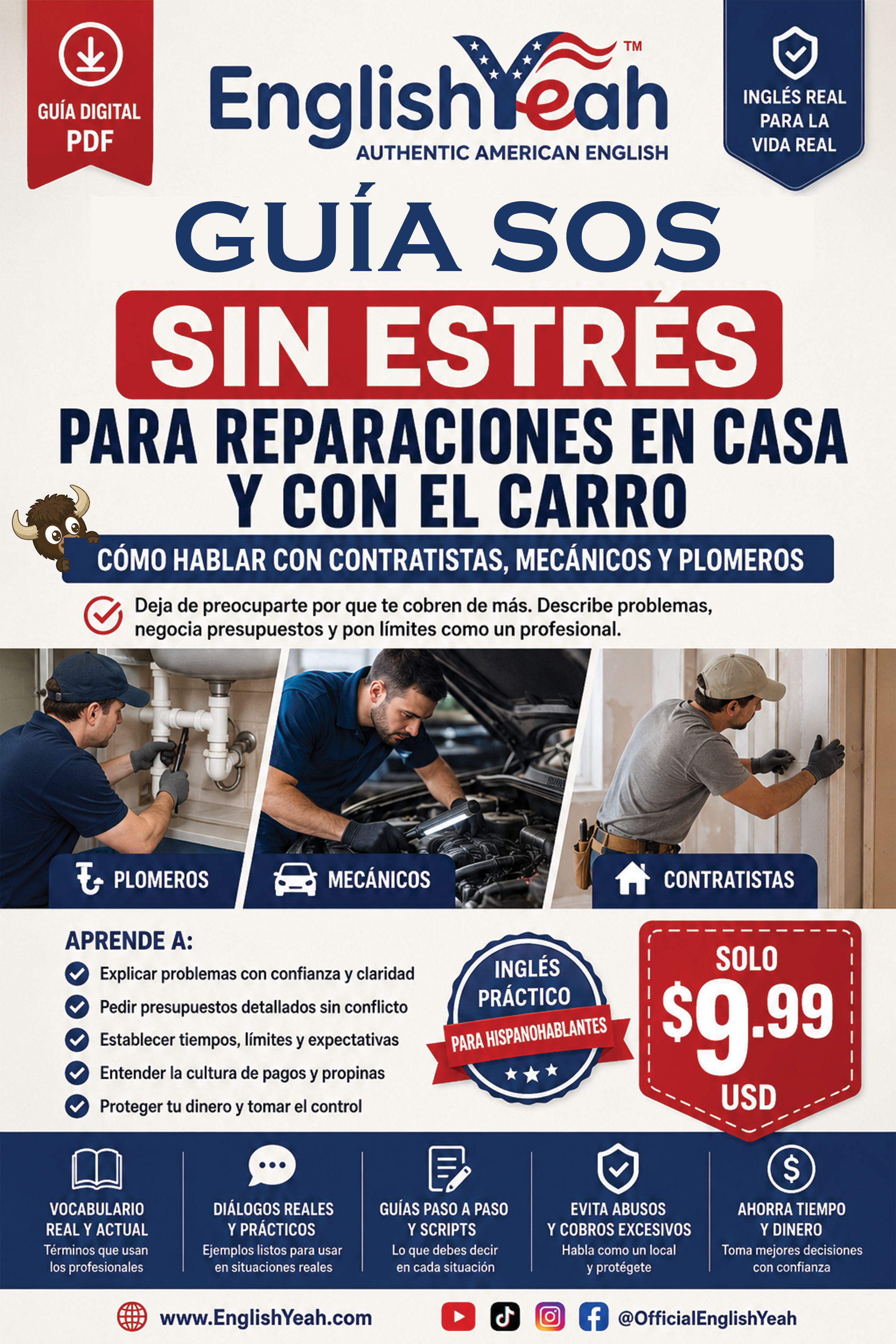 SOS Casero | Inglés para Contratistas, Mecánicos y Plomeros | Guía Digital