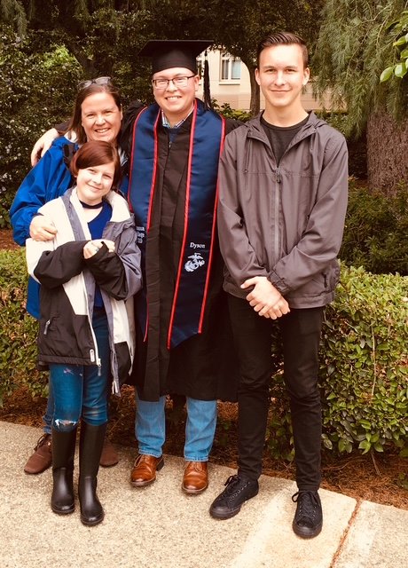Mo and his family at college graduation